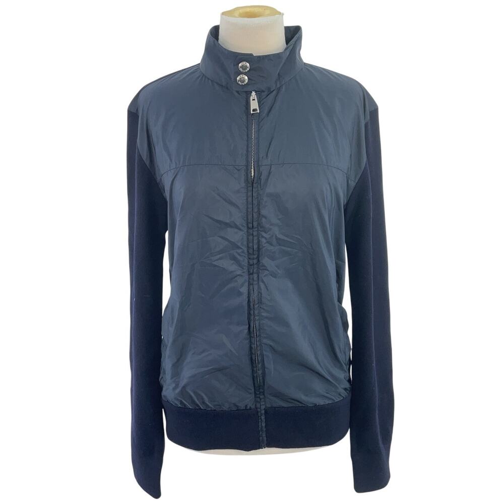 Vintage PRADA Navy Wool/Nylon Zip-Up Sweater Jacket Men’s Size 52 NWT